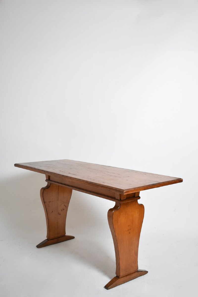 Console néoclassique en chêne, années 1950.