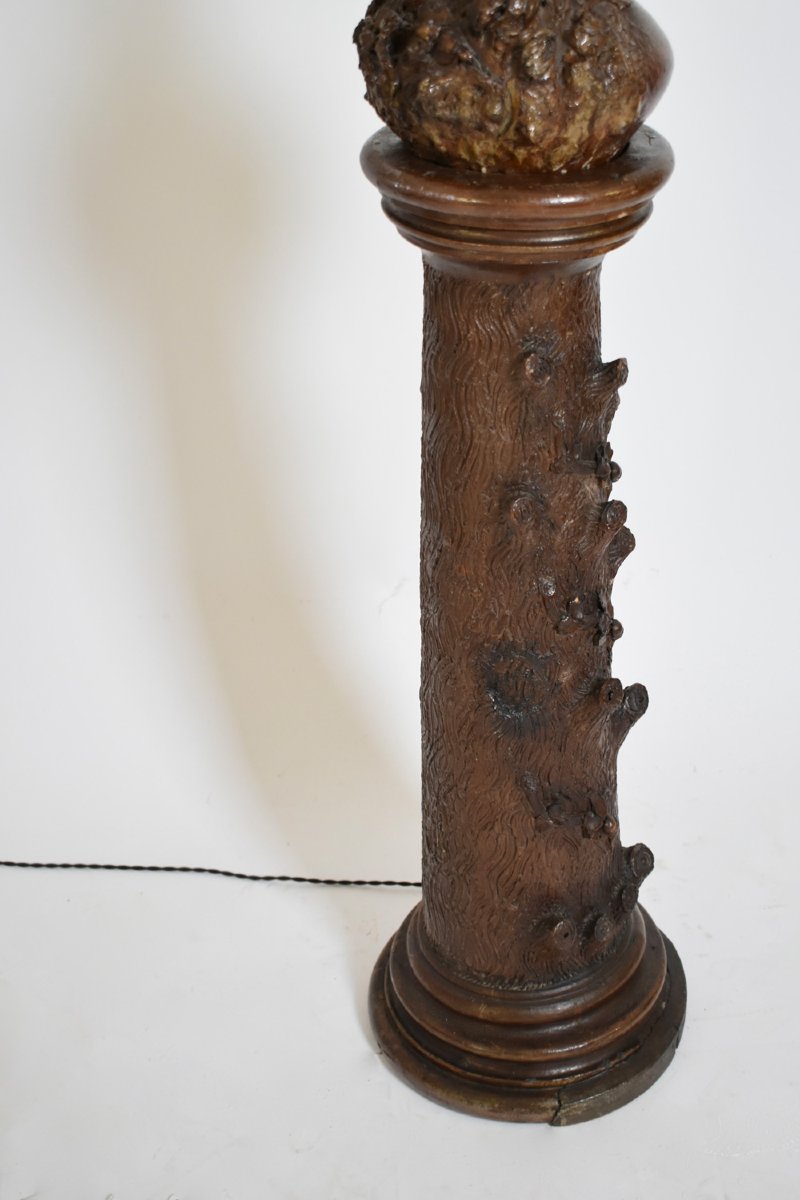 Lampe de parquet en céramique de la Forêt-Noire, XIXᵉ siècle-photo-2