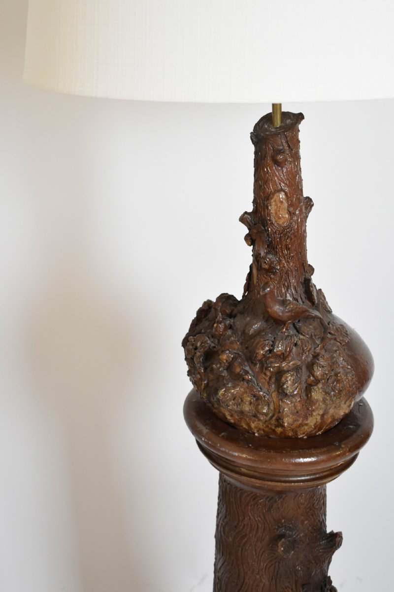 Lampe de parquet en céramique de la Forêt-Noire, XIXᵉ siècle-photo-3