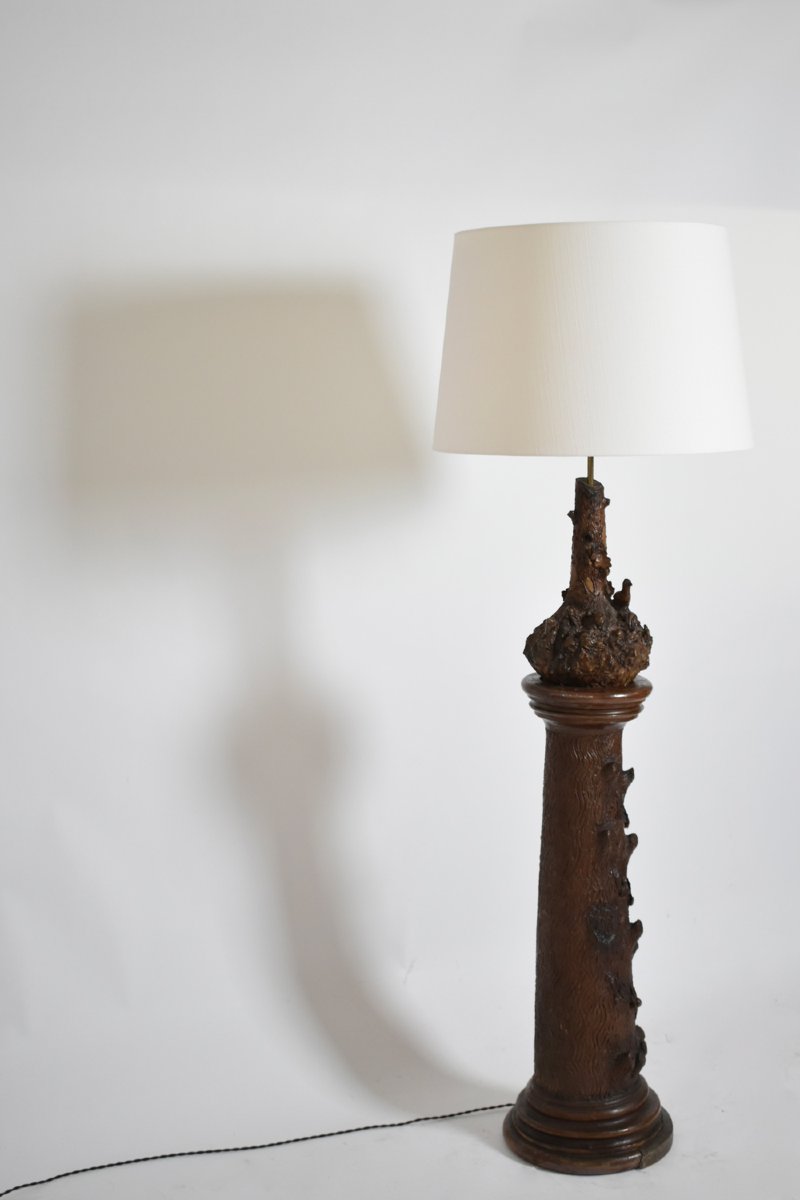 Lampe de parquet en céramique de la Forêt-Noire, XIXᵉ siècle-photo-1