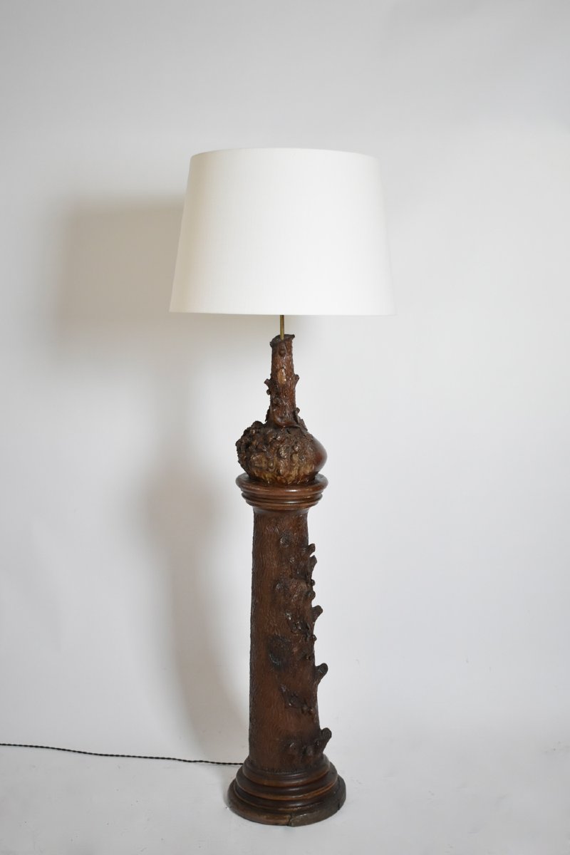 Lampe de parquet en céramique de la Forêt-Noire, XIXᵉ siècle