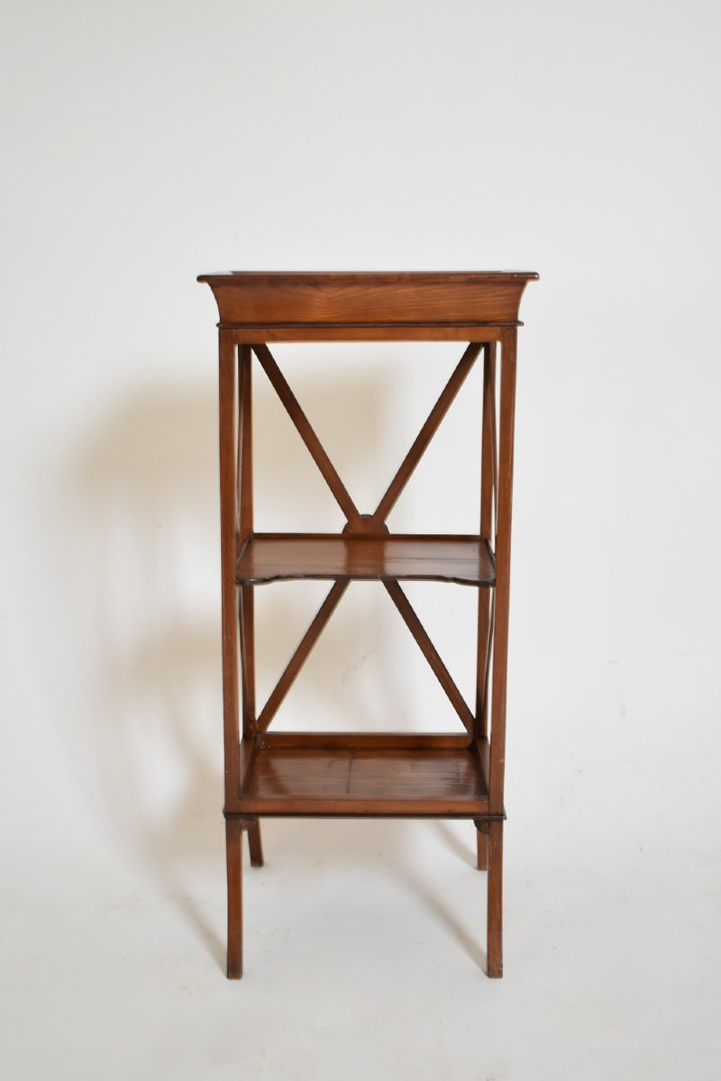 Paire de tables de chevet néoclassiques en acajou, années 1960.-photo-3