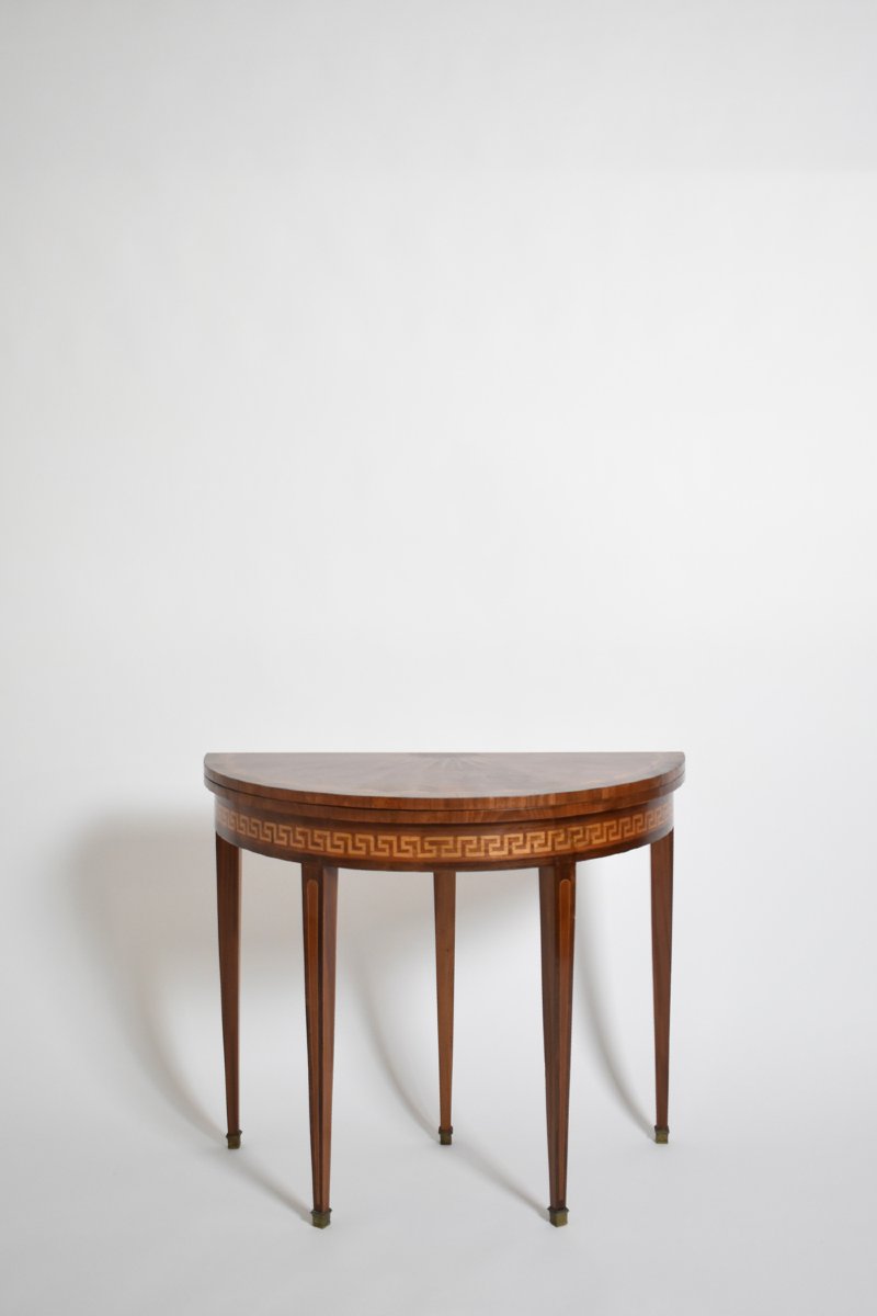 Half Moon Console Table, XIXth C.