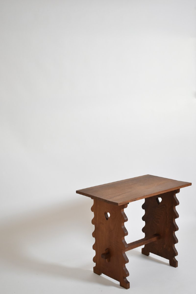 Oak Alentejana Side Table, 1960s.-photo-3