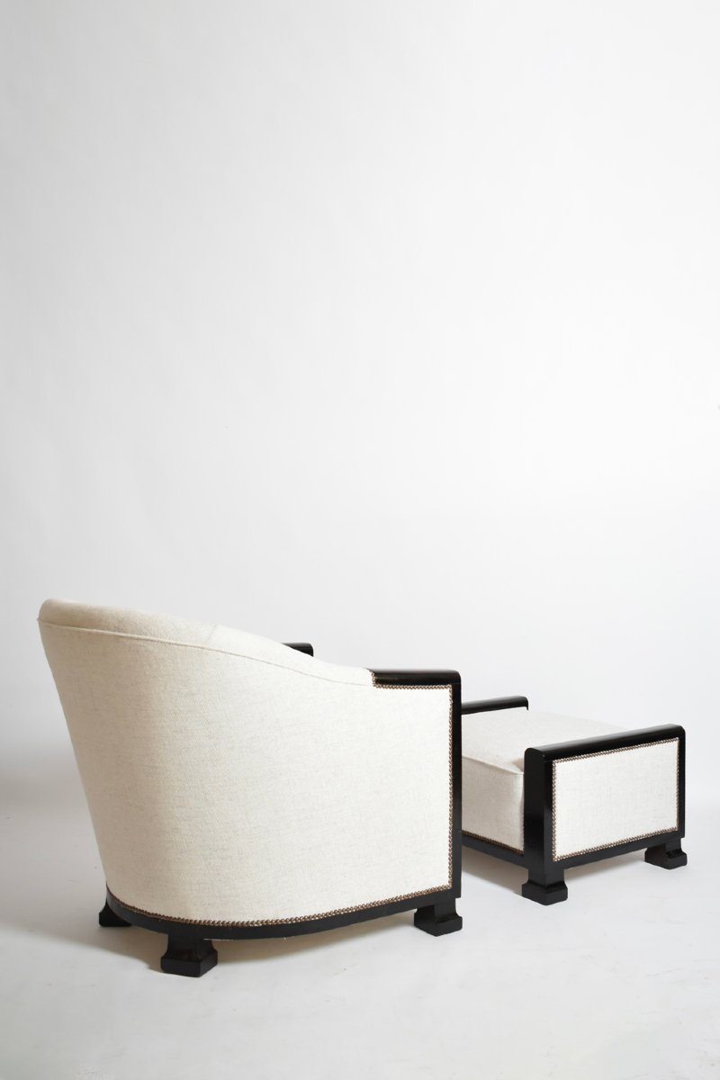 Abonised Wood Lounge Chair, 1930s.-photo-4