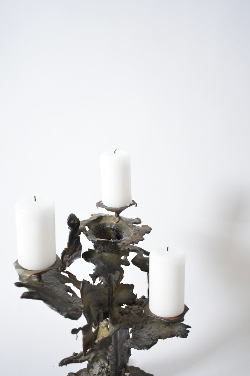 Brutalist Candle Holder, 1960s.-photo-2