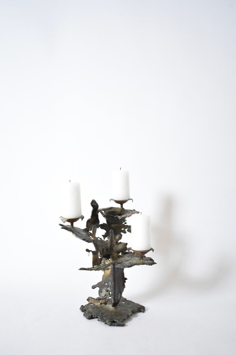 Brutalist Candle Holder, 1960s.