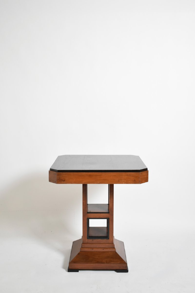 Amsterdam School Pedestal Table, 1920s.-photo-4