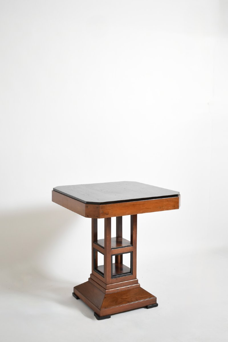 Amsterdam School Pedestal Table, 1920s.