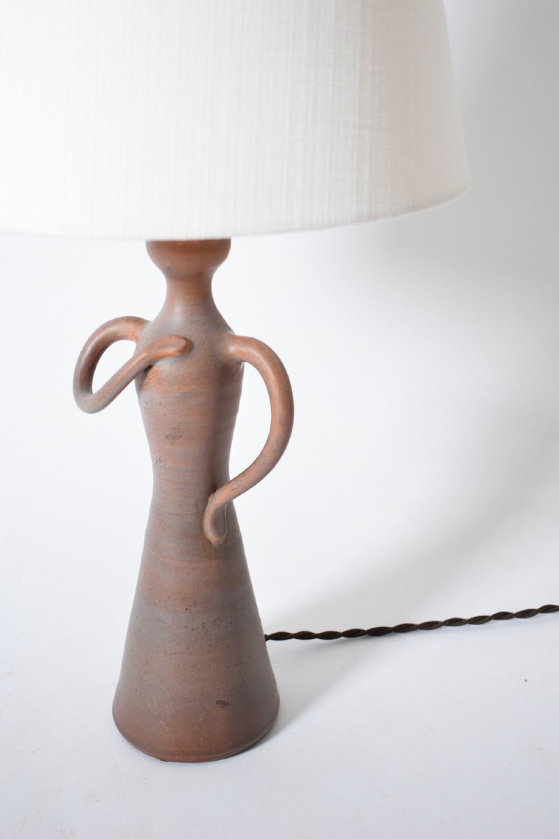 Lampe anthropomorphe en céramique, années 1950.-photo-4