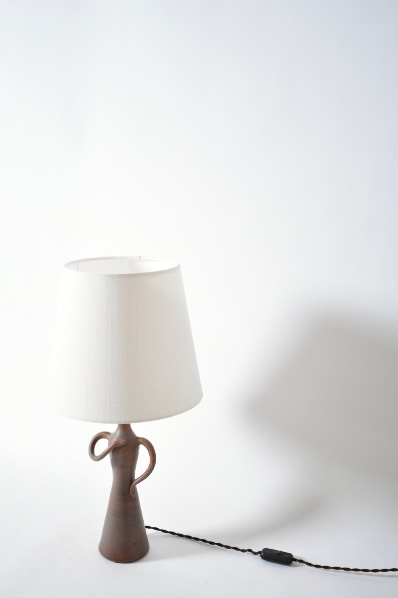 Lampe anthropomorphe en céramique, années 1950.-photo-1