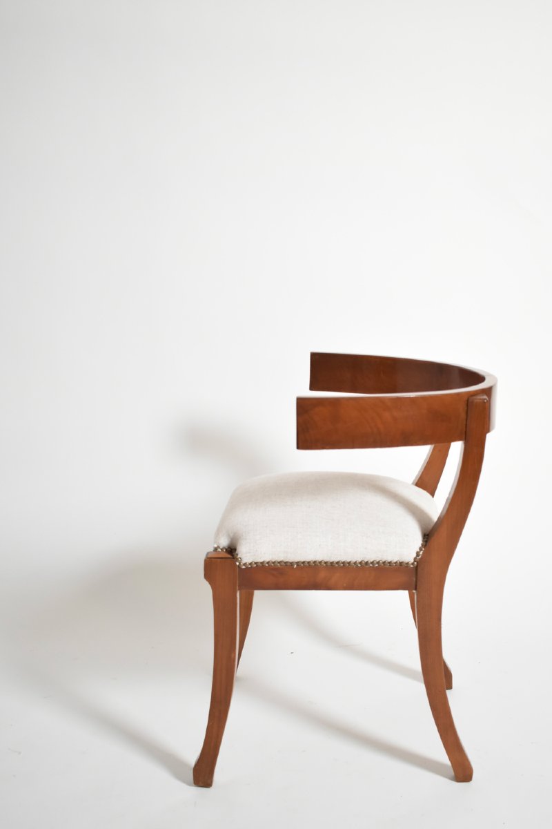 Set Of Six Etruscan Style Chairs, XIXth C.-photo-4