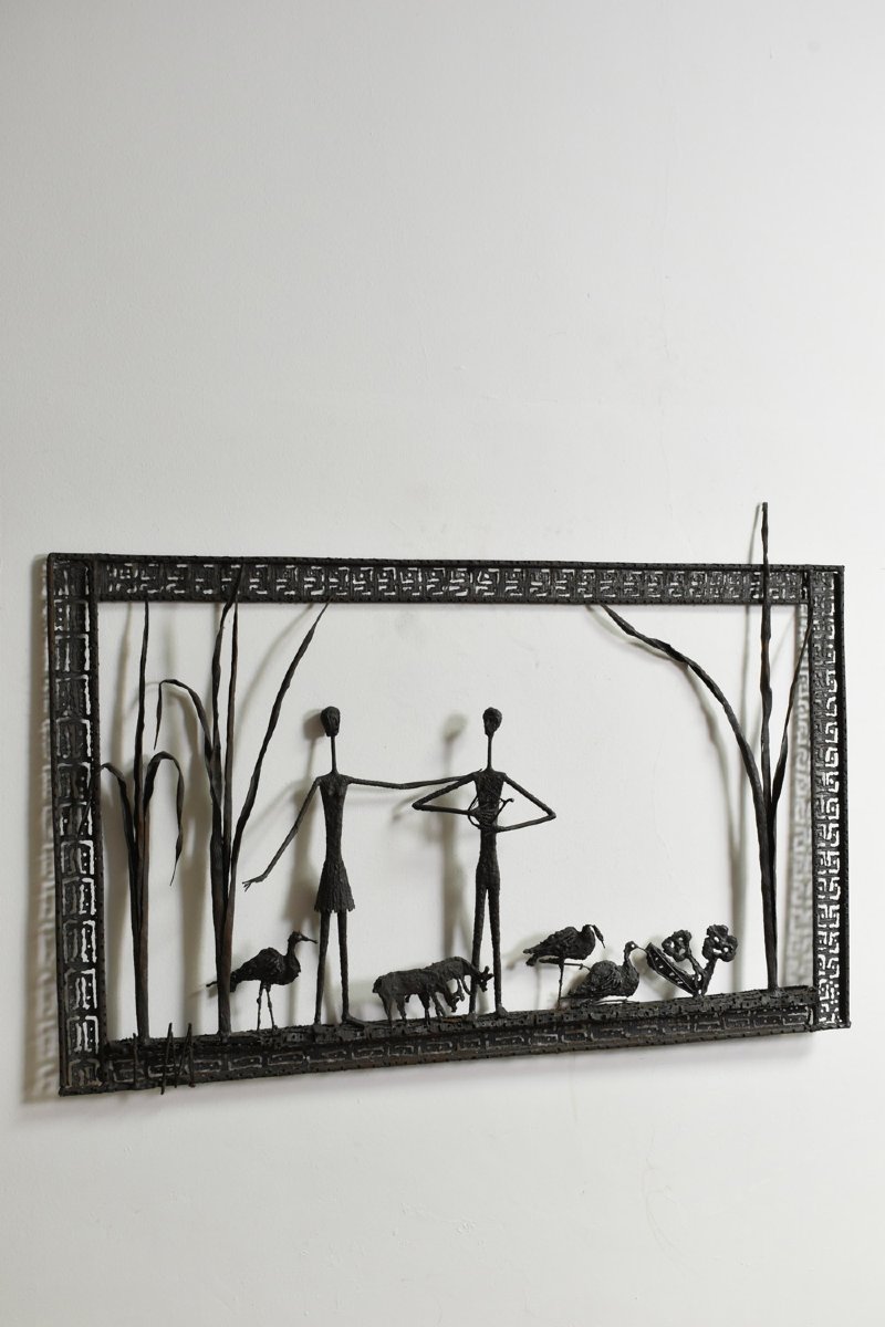 Mural Brutalist Painting Sculpture, 1960s.