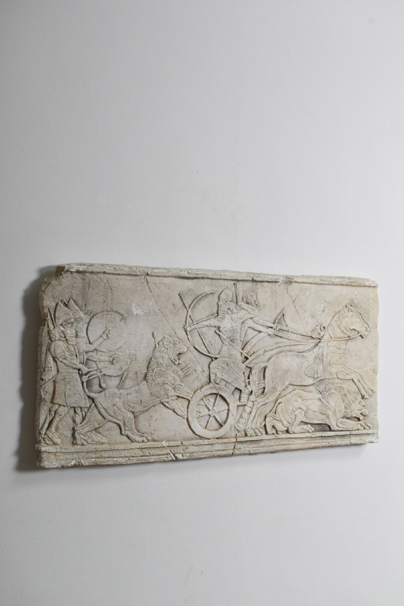 Antiquity Cast Wall Plaster Low Relief, 1960s.-photo-1