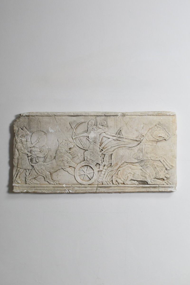 Antiquity Cast Wall Plaster Low Relief, 1960s.
