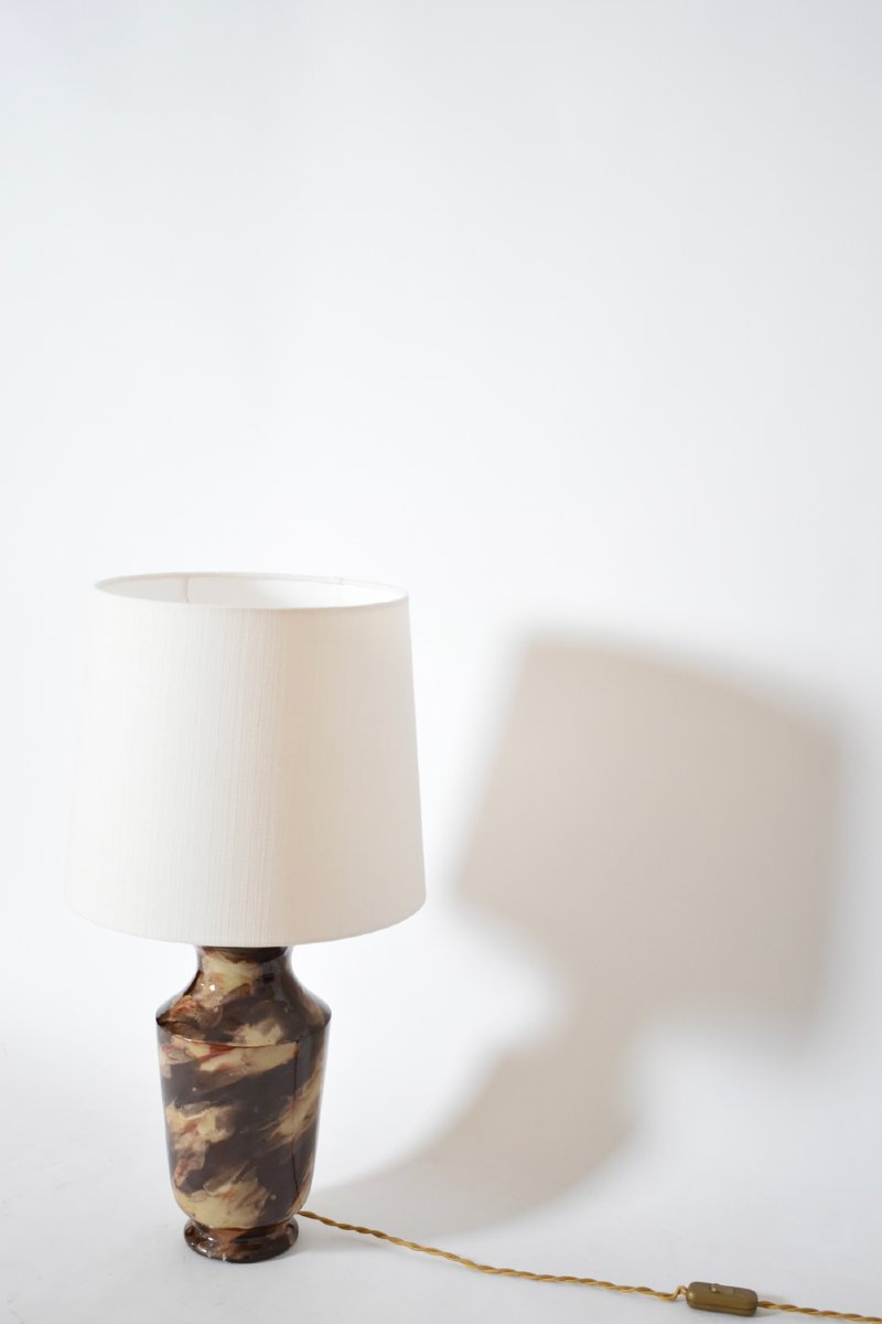 Caldas Da Rainha Ceramic Table Lamp, 1920s.-photo-4