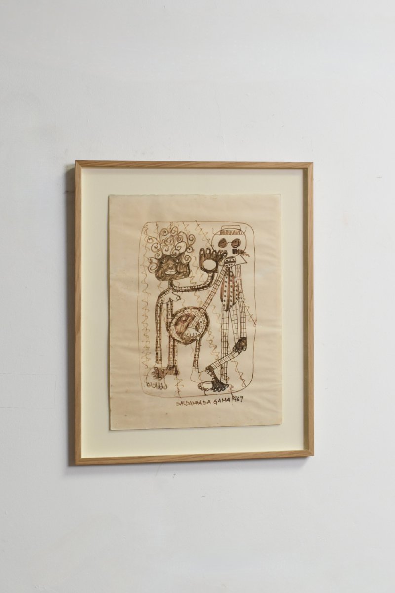 Dessin de Saldanha da Gama sur papier, années 1960.