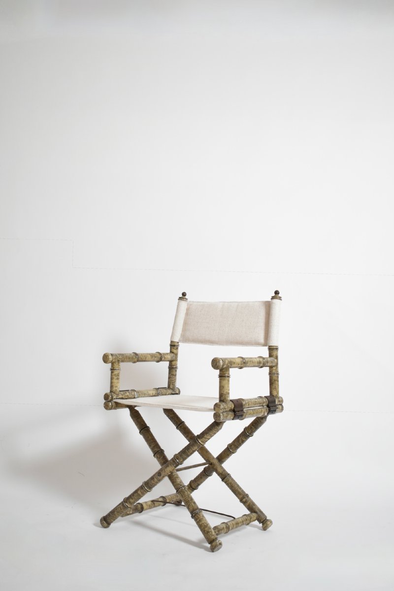Paire de chaises de réalisateur, années 1980.-photo-2