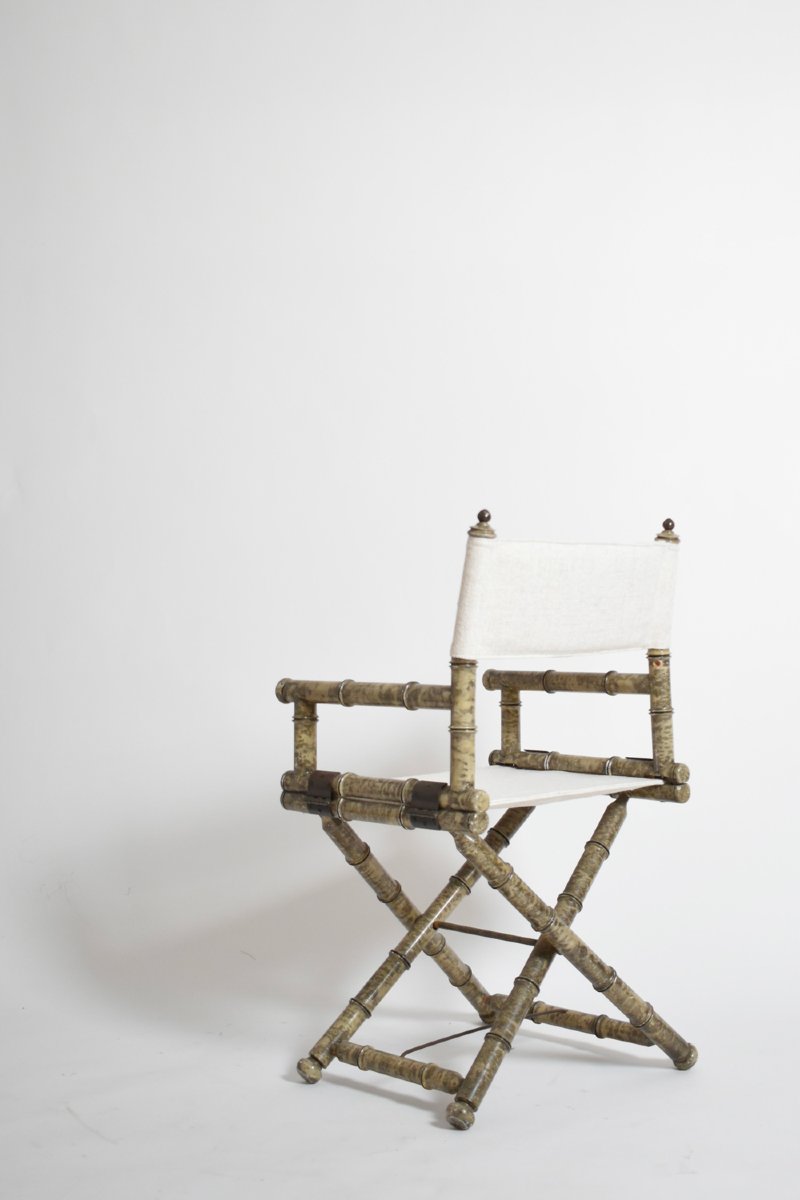 Paire de chaises de réalisateur, années 1980.-photo-4