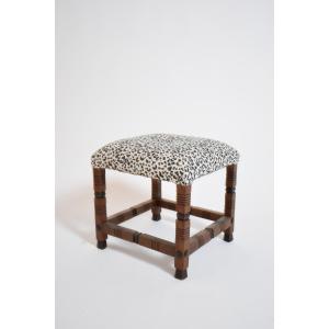 Arts & Crafts Wooden Stool, 1920s.