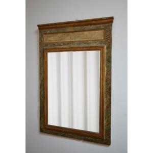 Miroir trompe-l’œil en marbre, années 1940.