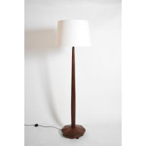 Lampadaire en bois Art déco, années 1930.