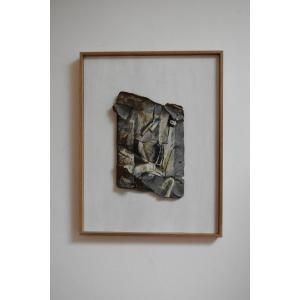 Œuvre en techniques mixtes sur métal, par Gen, années 1980.