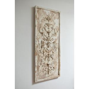 Plaster Stucco Vase And Cherub Low Relief, XIXth C.