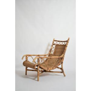 Rattan Low Armchair, 1950s.