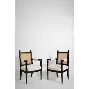 Paire de fauteuils Jansen, années 1970.