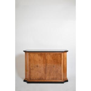 Enfilade en placage de noyer, années 1940.