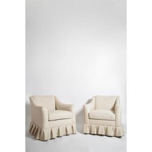 Pair Of Italian Armchairs, 1960s.