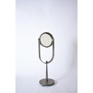 Miroir de table brutaliste en fer forgé, années 1960