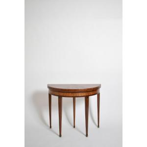 Half Moon Console Table, XIXth C.