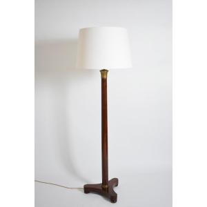 Neoclassical Wooden Tripod Floorlamp, 1960s.