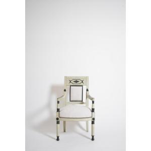Fauteuil néoclassique de style Directoire, années 1960.