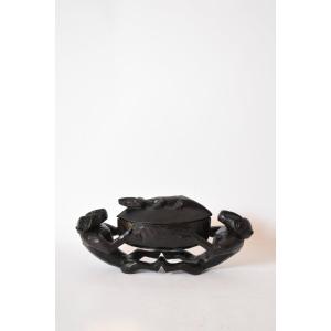 Boîte en bois sculpté de style Sénoufo, années 1970.