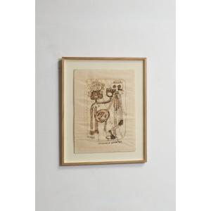 Dessin de Saldanha da Gama sur papier, années 1960.