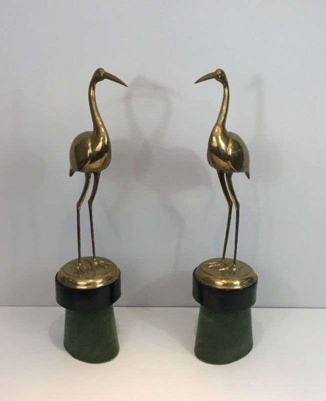 Pair Of Brass Birds-photo-2