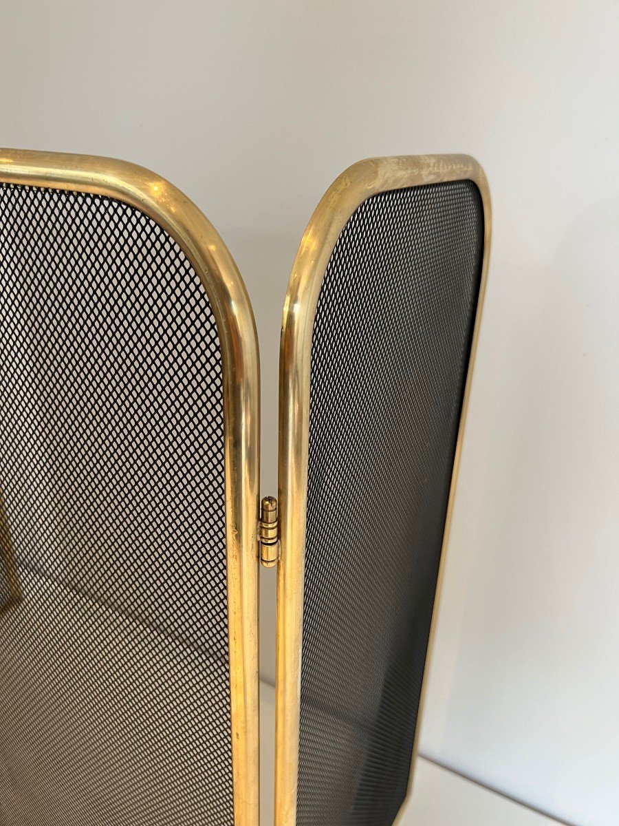 Brass And Grilling Fireplace Screen-photo-4