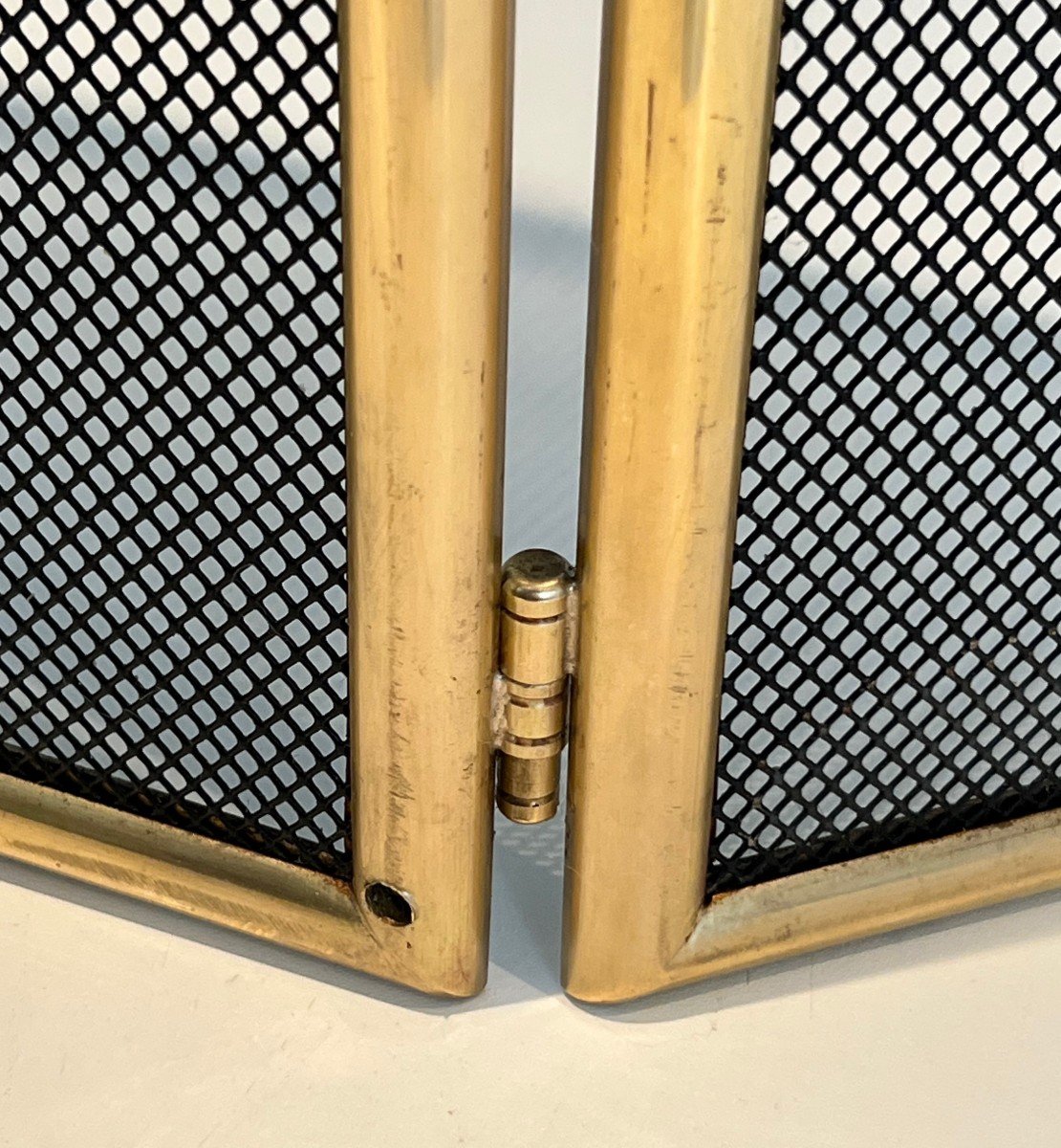 Brass And Grilling Fireplace Screen-photo-7