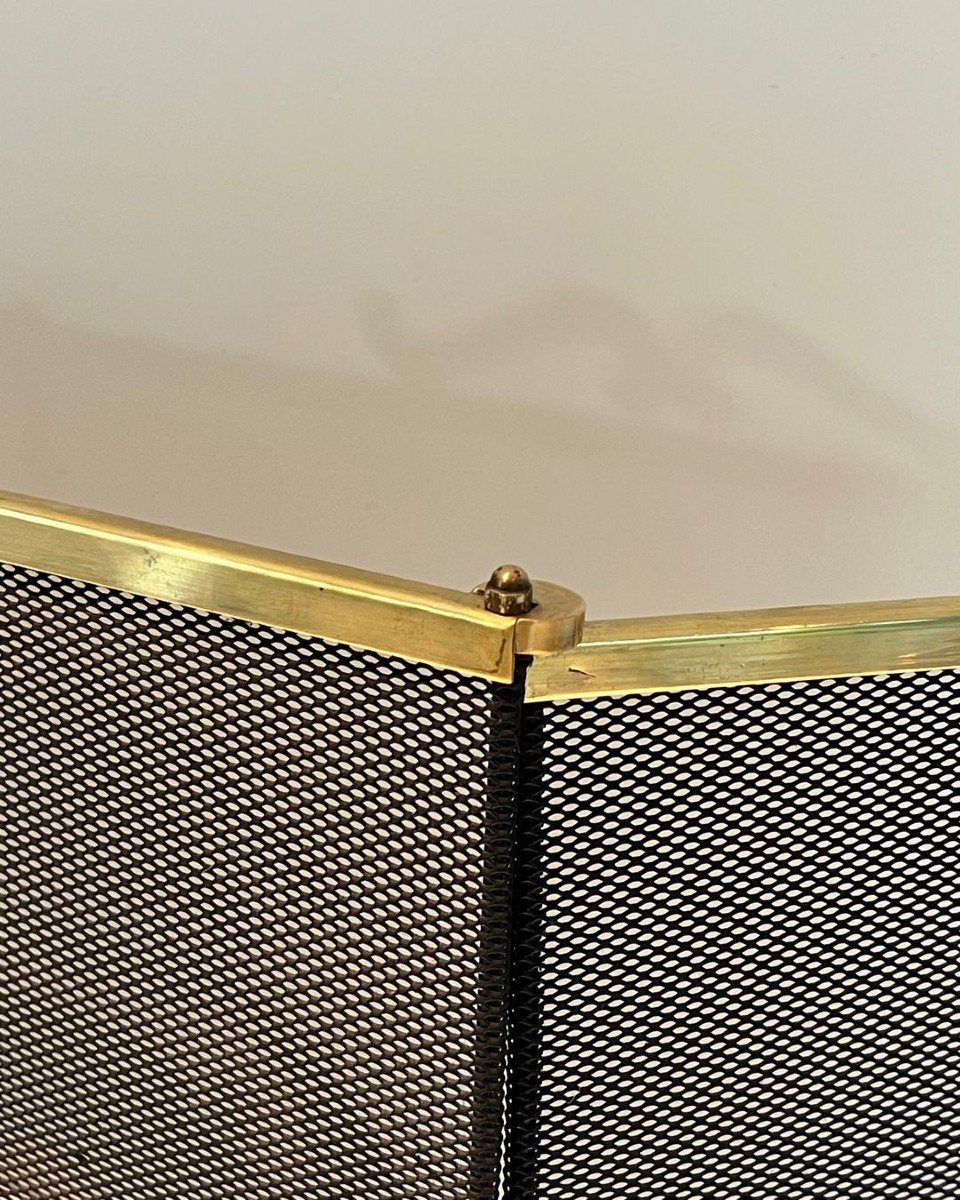 Brass And Grilling Fireplace Screen-photo-6
