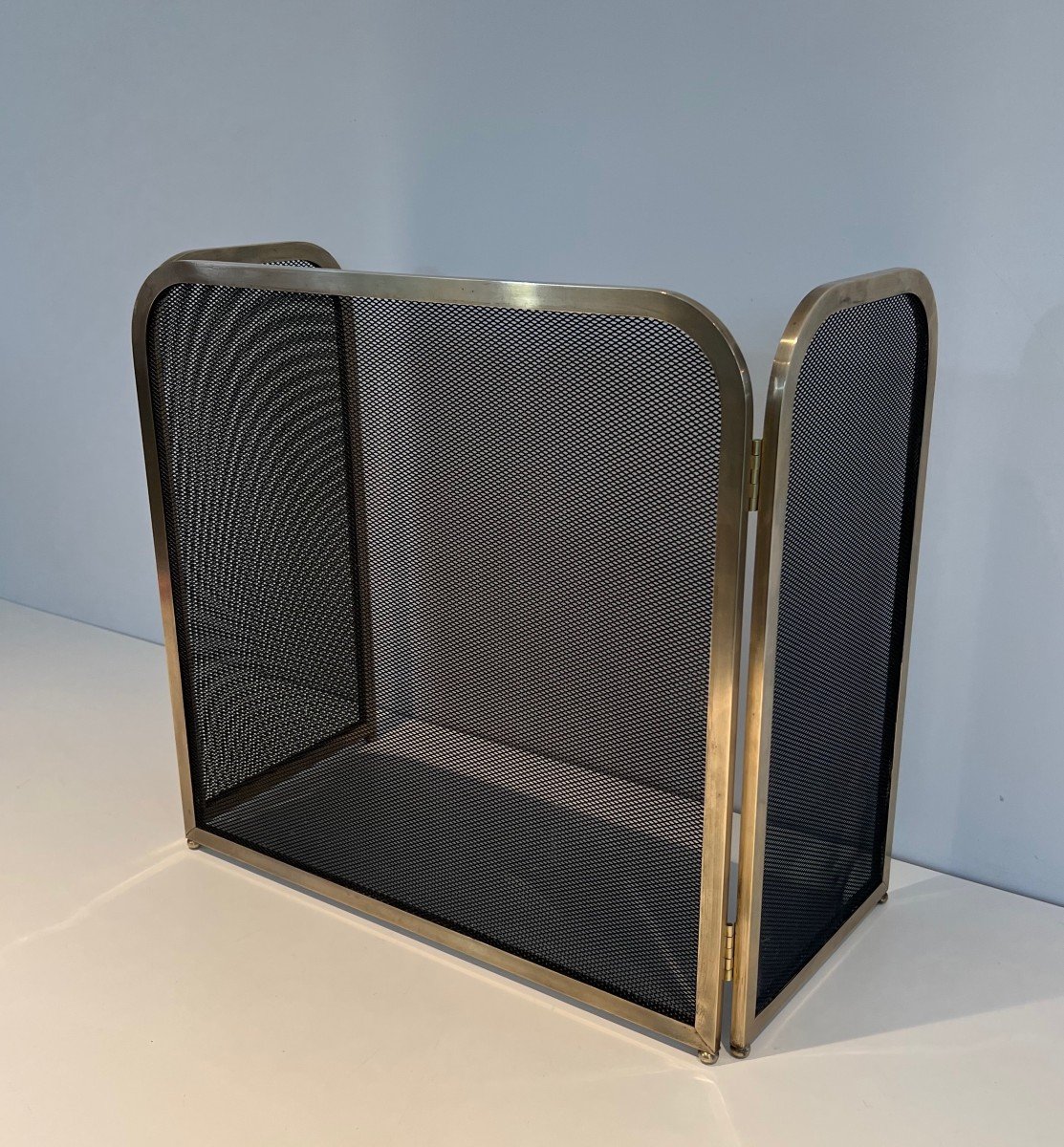 Brass And Grilling Fireplace Screen-photo-8