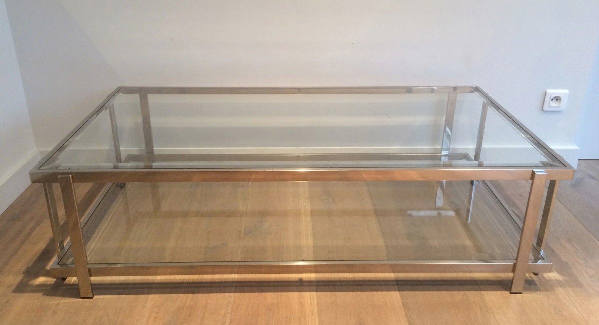 Important Chrome Coffee Table-photo-2
