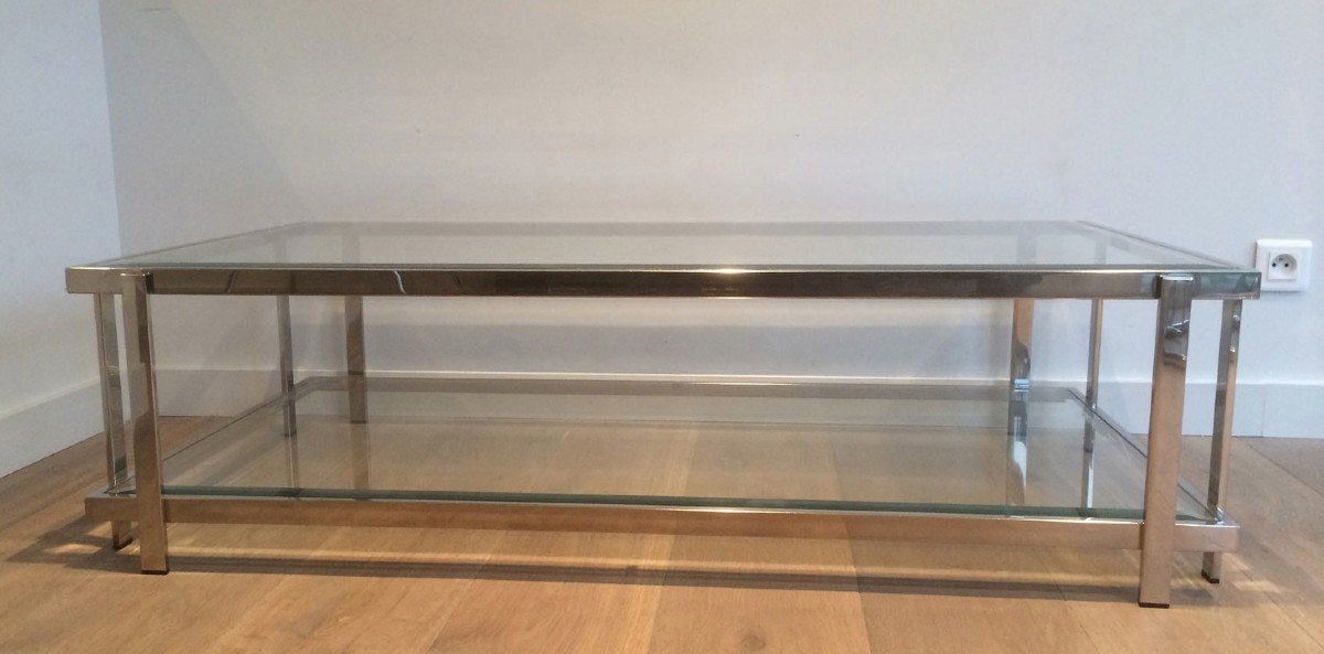 Important Chrome Coffee Table-photo-3