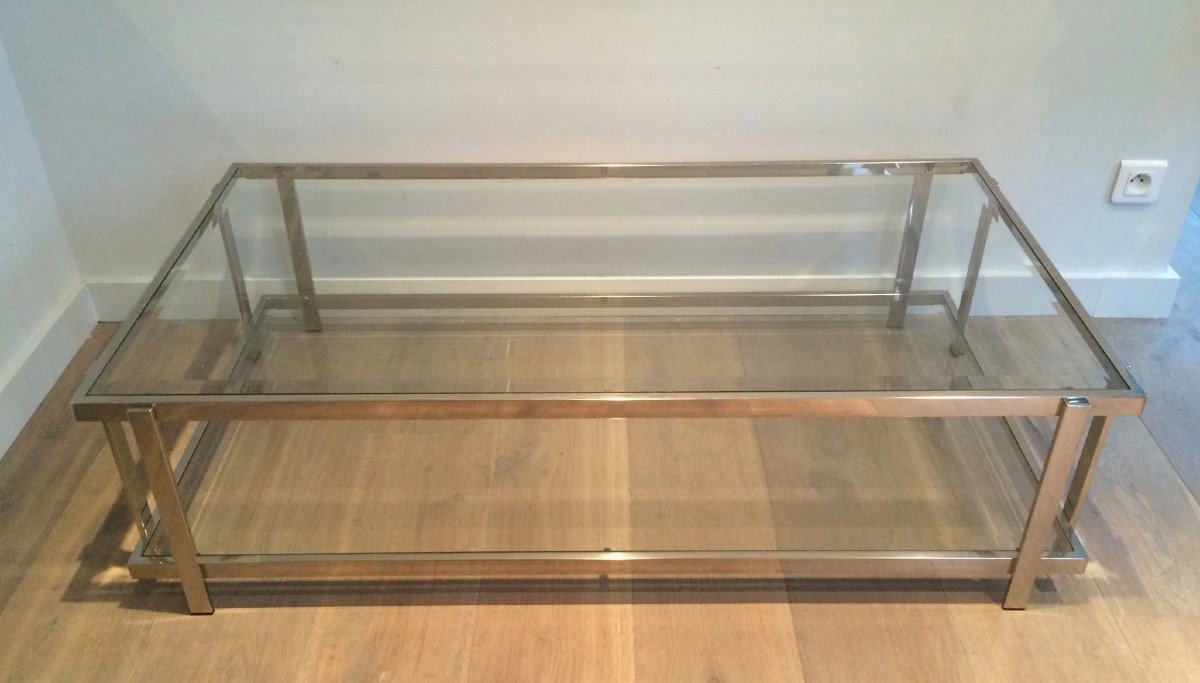 Important Chrome Coffee Table-photo-2