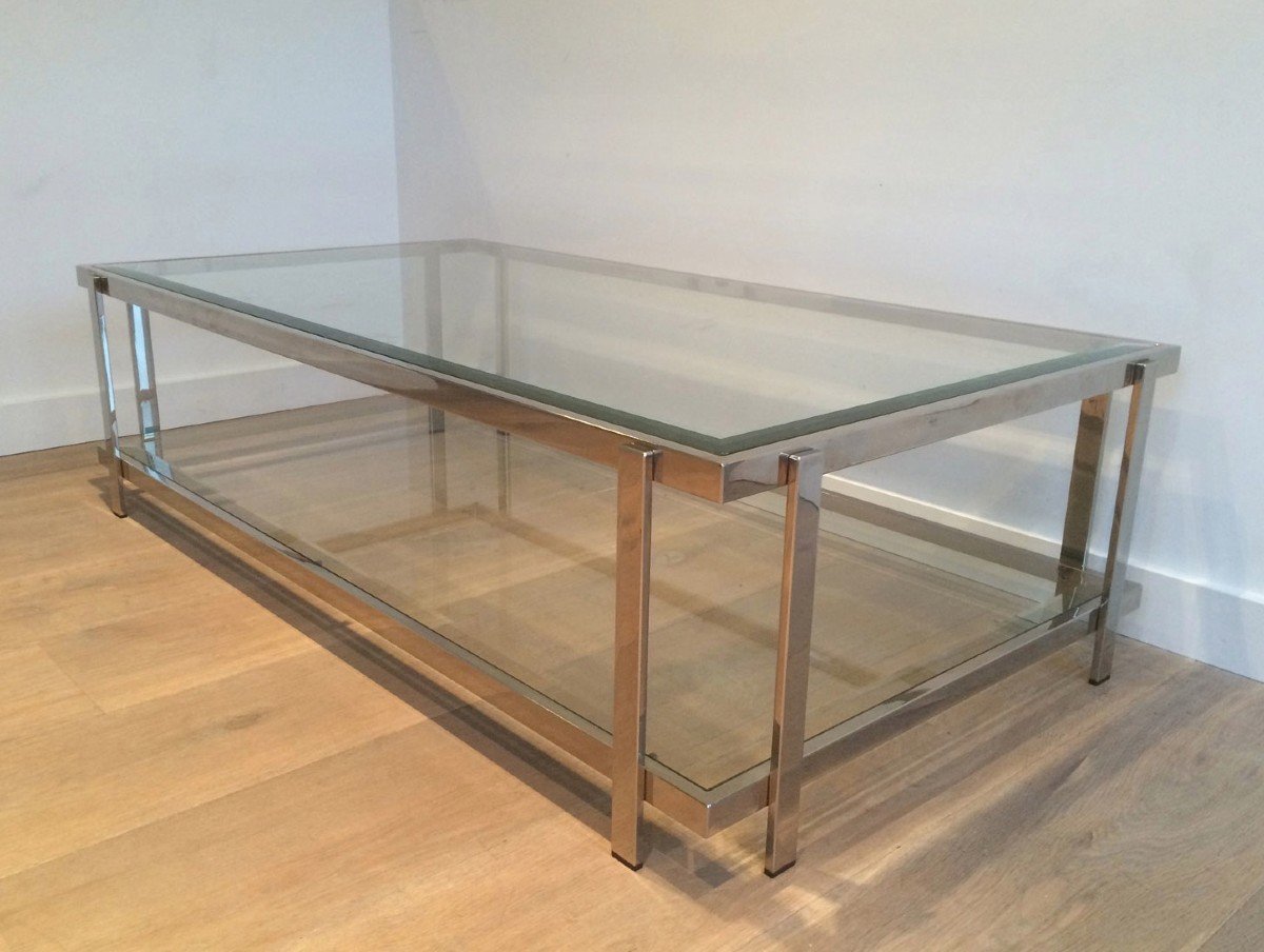 Important Chrome Coffee Table-photo-7