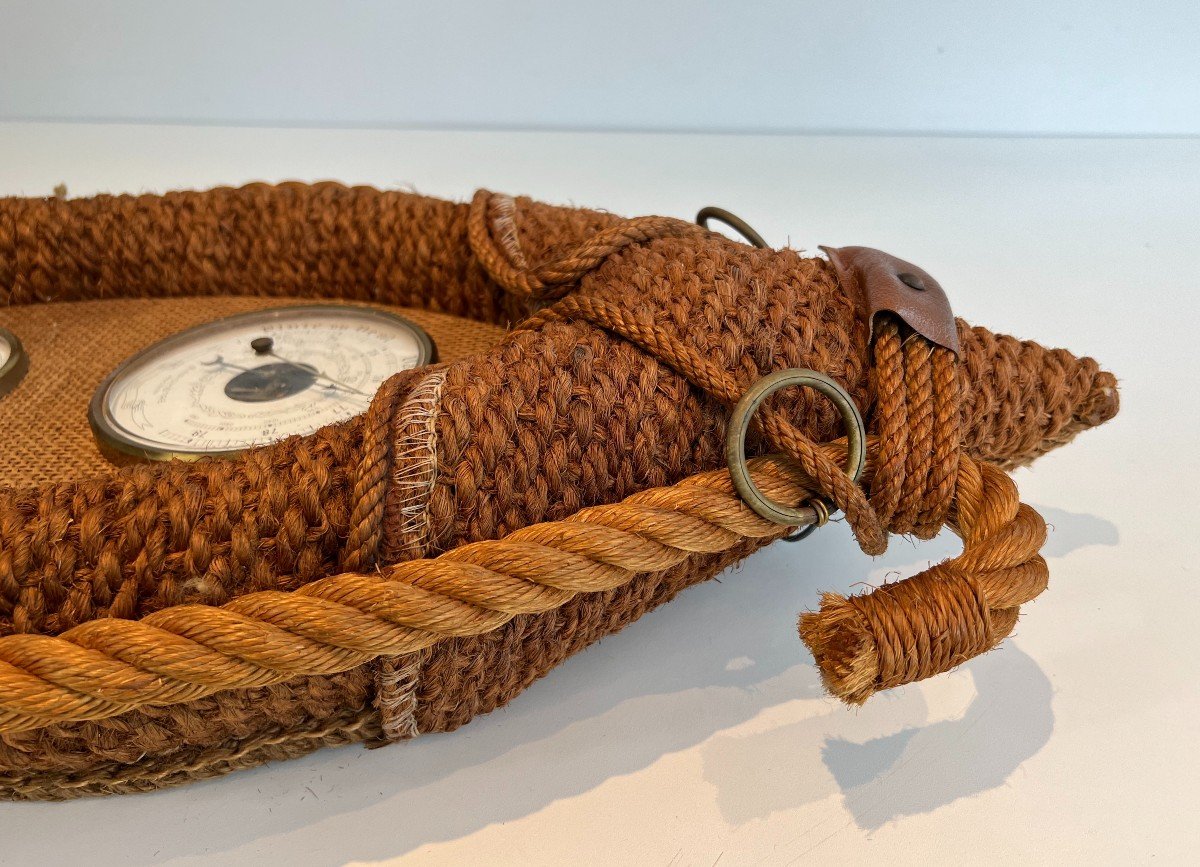 Lustre En Corde Représentant Une Ancre. Travail Français  d'Adrien Audoux Et Frida Minet-photo-6