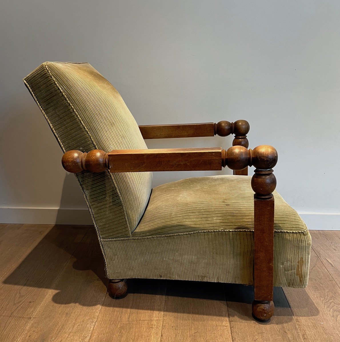 Important Brutalist Armchair. French Work. Around 1950-photo-3