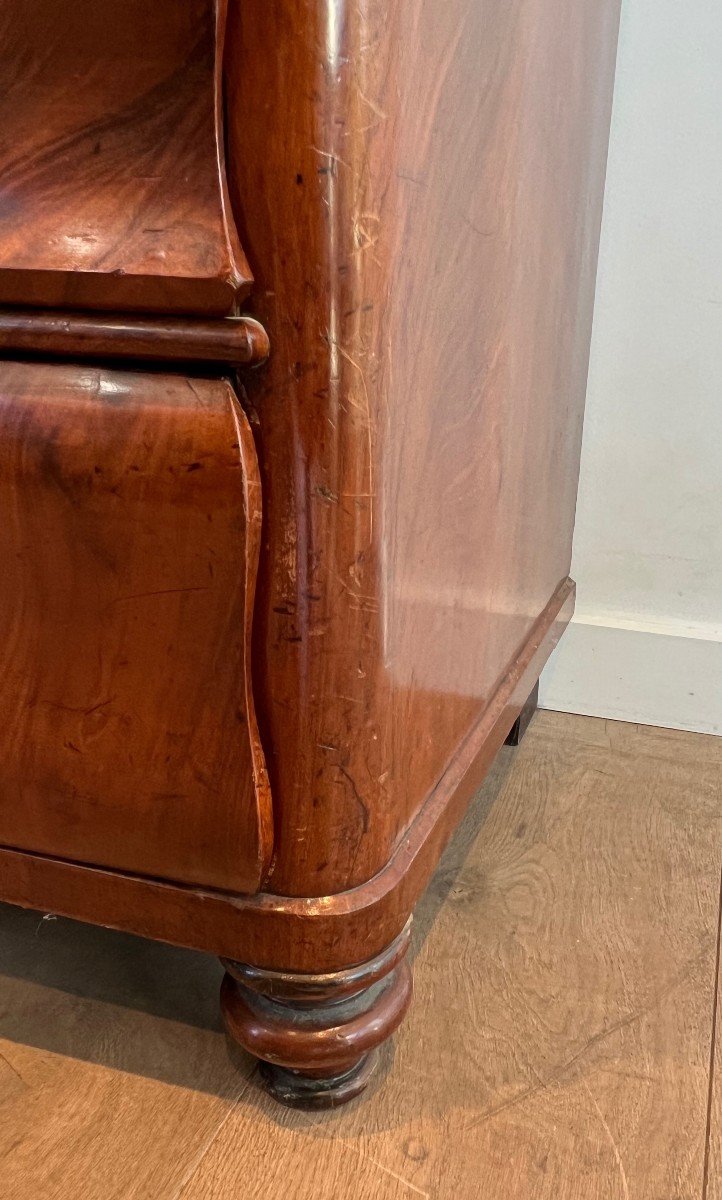 Louis-philippe Commode With 3 Drawers In Flamed Mahogany. French Work. Around 1820-photo-3